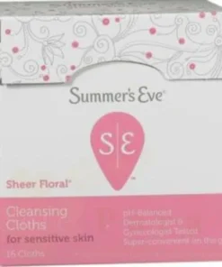 SUMMER’S EVE SHEER FLORAL CLEANSING CLOTHS 16U