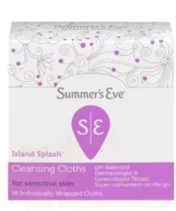SUMMER’S EVE ISLAND SPLASH CLEANSING CLOTHS 16U