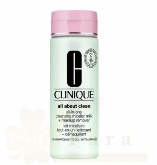 CLINIQUE ALL ABOUT CLEAN LAIT MICELLAIRE DEMAQUILLANT PEAU MIXTE A GRASSE 200ml