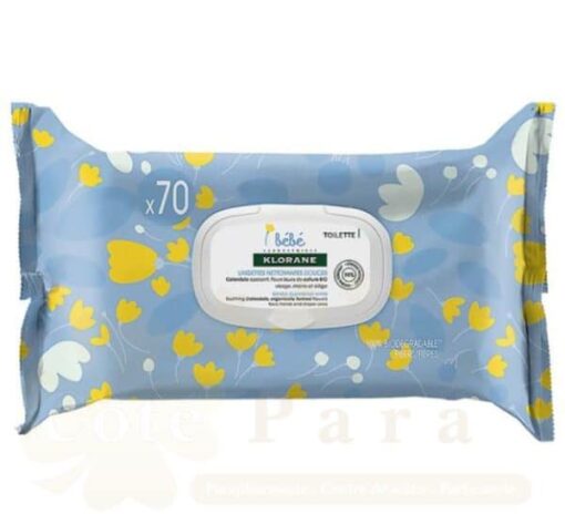 KLORANE BEBE LINGETTES DOUCES 70 UNITES
