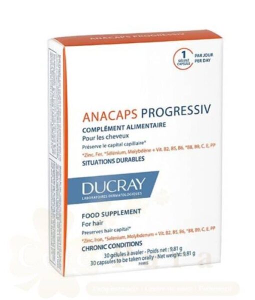 DUCRAY ANACAPS PROGRESSIV CHEVEUX 30 CAPSULES