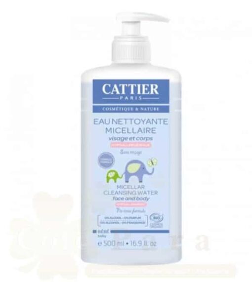 CATTIER BEBE EAU NETTOYANTE MICELLAIRE VISAGE ET CORPS 500ML