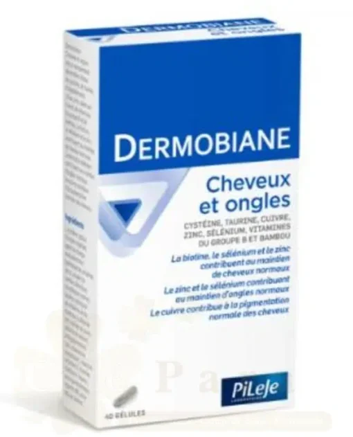 PILEJE DERMOBIANE CHEVEUX ET ONGLES 40 GELULES