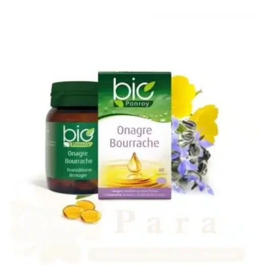 YVES PONROY BIO CONSEILS HUILE D’ONAGRE ET DE BOURRACHE 60CAPSULES