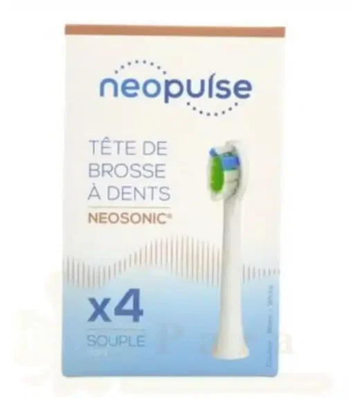 NEOPULSE RECHARGE 4 TETES DE BROSSE A DENTS ELECTRIQUE BLANC SOUPLE