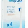 NEOPULSE RECHARGE 4 TETES DE BROSSE A DENTS ELECTRIQUE BLANC ULTRA SOUPLE