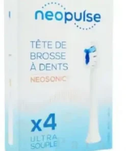 NEOPULSE RECHARGE 4 TETES DE BROSSE A DENTS ELECTRIQUE BLANC ULTRA SOUPLE