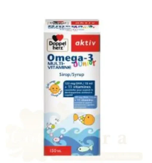 DOPPEL HERZ AKTIV OMEGA 3 JUNIOR SIROP MULTI VITAMINE 150ML