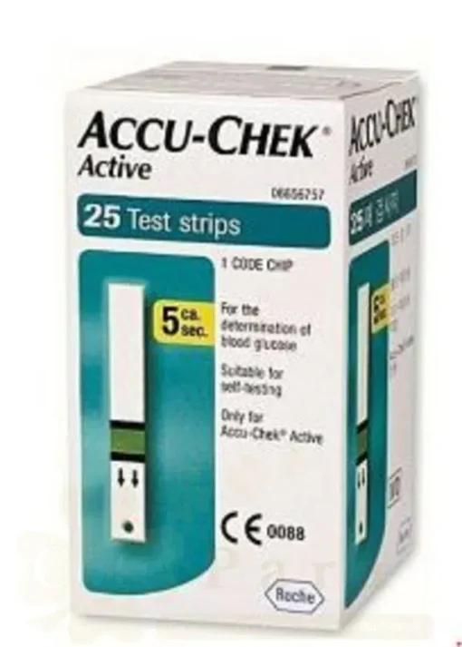 ACCU CHEK ACTIVE BANDELETTES 25