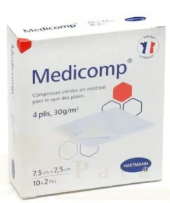 HARTMANN COMPRESSES MEDICOMP 7.5CM*7.5CM 10PCS