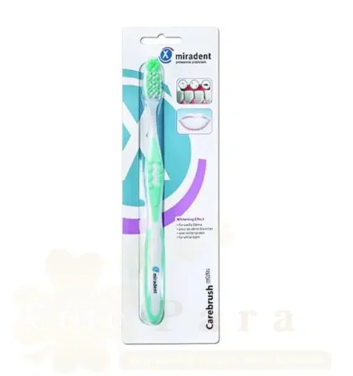 MIRADENT BROSSE A DENTS CAREBRUSH WHITE MEDIUM VERTE