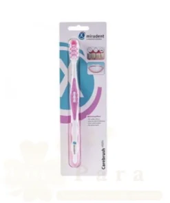 MIRADENT BROSSE A DENTS CAREBRUSH WHITE MEDIUM ROSE