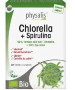 PHYSALIS CHLORELLA + SPIRULINE BIO 200 COMPRIMES