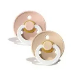 BIBS COLOUR 2 SUCETTES BLUSH GLOW/VANILLA GLOW TAILLE 2 REF 120243