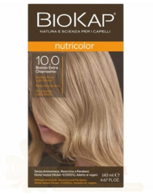 BIOKAP NUTRICOLOR 10.0 GOLDEN EXTRA LIGHT BLOND NEW