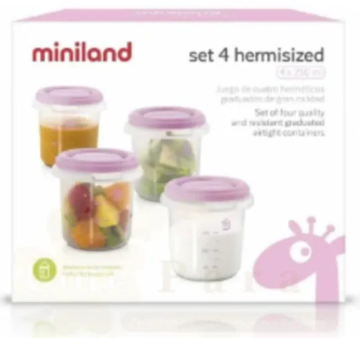 MINILAND SET 4 POTS DE CONSERVATION ROSE REF 89239 NEW