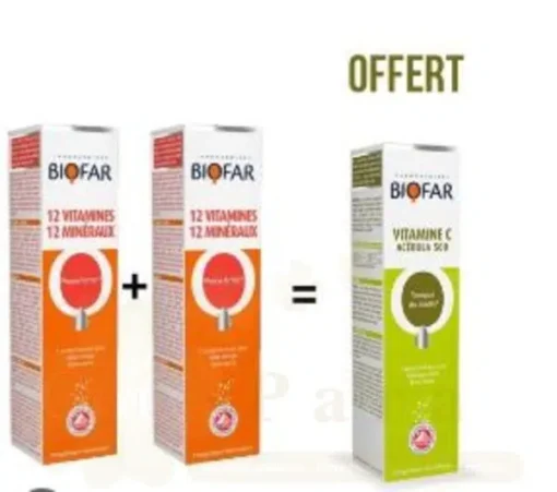 BIOFAR COFFRET LOT DE 2 MULTI VIT 12+ VIT C ACEROLA OFFERT
