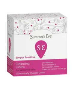 SUMMER’S EVE SIMPLY SENSITIVE CLEANSING CLOTHS 16U