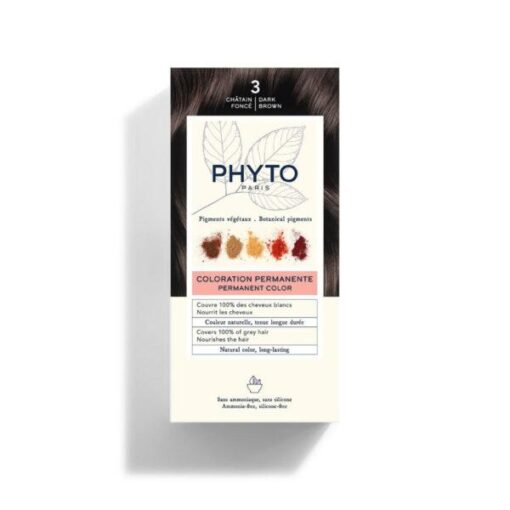 PHYTO PHYTOCOLOR COLORATION PERMANENTE 3 CHATAIN FONCE