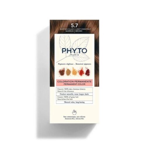 PHYTO COLOR KIT COLORATION 5.7 CHATAIN CLAIR MARRON