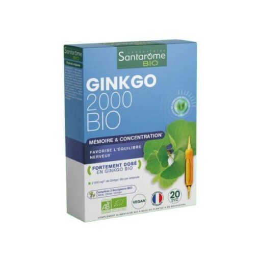 SANTAROME GINKGO 2000 BIO 20 AMPOULES 10ML