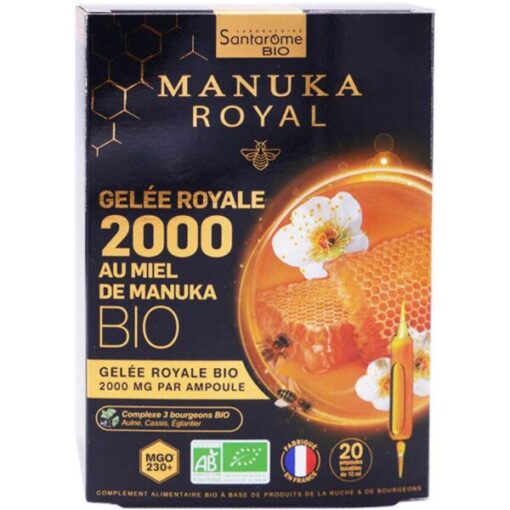 SANTAROME GELEE ROYAL MIEL MANUKA 2000MG 20 AMPOULES