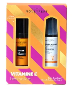 NOVEXPERT COFFRET BEST SELLER BOOSTER A LA VIT C  30ML + MINI MOUSSE NETTOYANTE 40ML OFFERTE