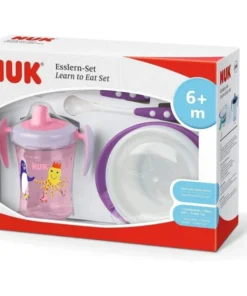 NUK Set Repas 4 pièces Rose Violet