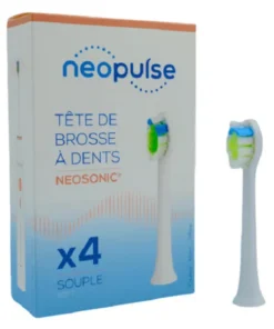 NEOPULSE RECHARGE 4 TETES DE BROSSE A DENTS ELECTRIQUE BLANC SOUPLE