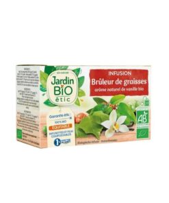 JARDIN BIO INFUSION BRULEUR DE GRAISSES AROME NATUREL DE VANILLE BIO 20 SACHETS