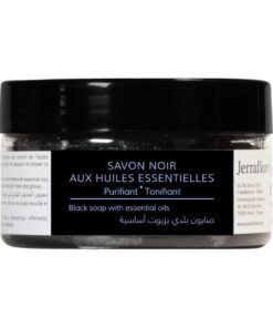 JERRAFLORE SAVON NOIR AUX HUILES ESSENTIELLES PURIFIANT TONIFIANT 100 G