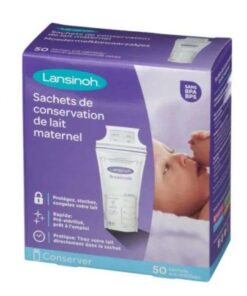 LANSINOH SACHETS DE CONSERVATION DE LAIT MATERNEL 50 SACHETS PRE STERILISES