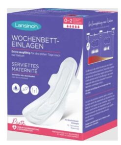 LANSINOH SERVIETTES DE MATERNITE 10 PIECES TAILLE L 0-2 SEMAINES