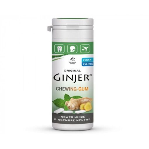 LEMON PHARMA CHEWING GUM GINGER MINT 30 Gg
