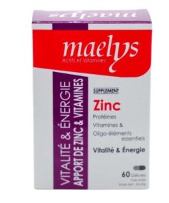 MAELYS ZINC ET VITAMINES VITALITE ET ENERGIE 60 GELULES