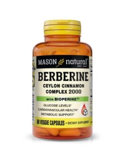 MASON NATURAL BERBERINE CEYLON CINNAMON COMPLEX 2000 60 CAPSULES VEGETALES