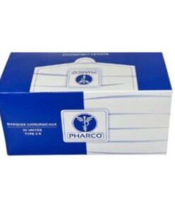 PHARCO MASQUES CHIRURGICAUX NOIR BOITE DE 50