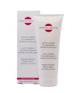PHOTO WHITE LAIT CORPS ECLAIRCISSANT ACIDE GLYCOLIQUE