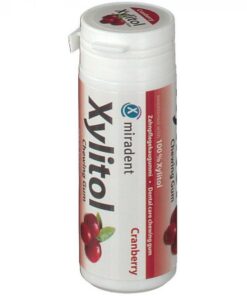 MIRADENT XYLITOL CHEWING GUM CANNEBERGE 30 PIECES