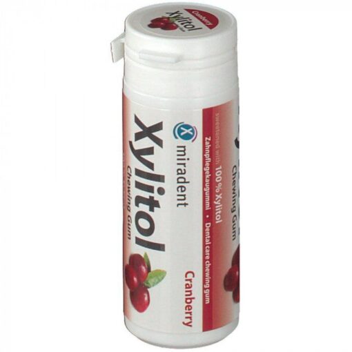 MIRADENT XYLITOL CHEWING GUM CANNEBERGE 30 PIECES