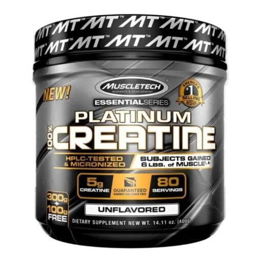 MUSCLETECH PLATINUM CREATINE 400 G SANS SAVEUR