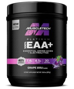 MUSCLETECH PLATINUM EAA+ ESSENTIAL AMINO ACIDS + ELECTROLYTES SAVEUR PUNCH AUX RAISIN 387 G