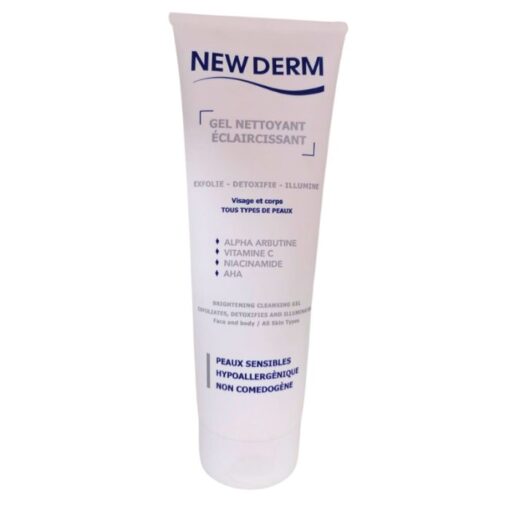 NEW DERM GEL NETTOYANT ECLAIRCISSANT VISAGE ET CORPS 250 ML