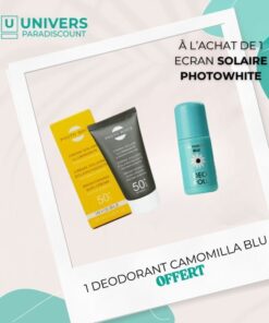 PHOTO WHITE OFFRE CREME SOLAIRE INVISIBLE 50 ML + CAMOMILLA BLU DEODORANT 50ML OFFERT