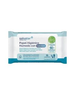 SALUSTAR LINGETTES PAPIER TOILETTE HUMIDE 15 UNITES
