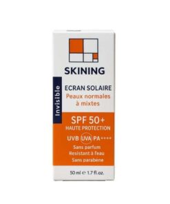 SKINING ECRAN SOLAIRE INVISIBLE SPF 50+ PEAUX NORMALES A MIXTES 50ML