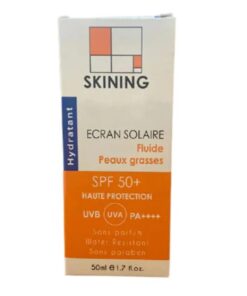 SKINING INVISBLE ECRAN SOLAIRE SPF 50+ FLUIDE PEAUX GRASSES 50 ML