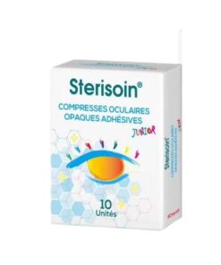 STERISOIN COMPRESSES OCULAIRES OPAQUES ADHESIVES JUNIOR 10 UNITES