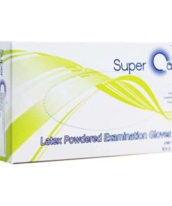 SUPERCARE LATEX POWDERED EXAMINATION GLOVES 100 UNITES MEDIUM