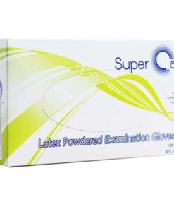 SUPERCARE LATEX POWDERED EXAMINATION GLOVES 100 UNITES SMALL